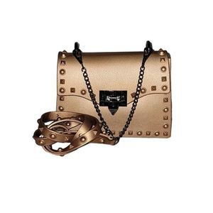 Metallic pink crossbody‎ jelly bag
